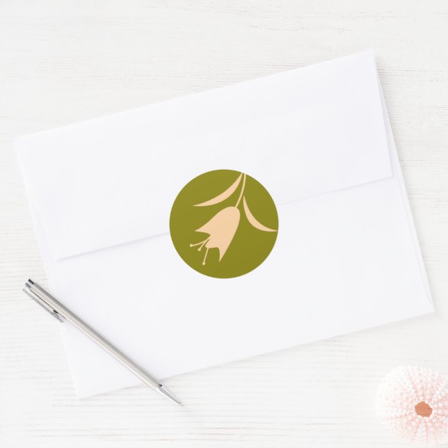 ADESIVO FEIRA MOD PEACH & OLIVE TULIP WEDING (Envelope)