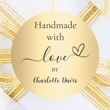 Feita à mão com o nome de ouro de amor