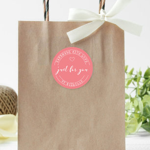 Adesivo Feita À Mão Com Vinheta Monográfica Personalizada 