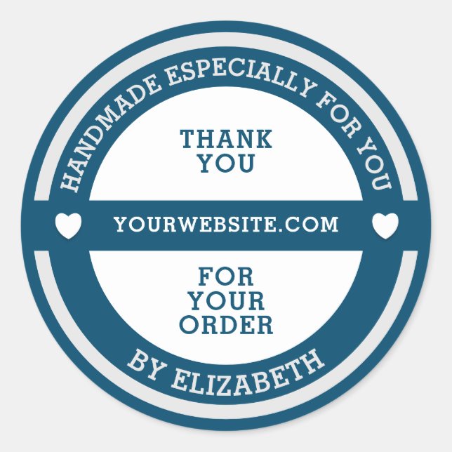 Adesivo Feita à mão especialmente para você (Frente)