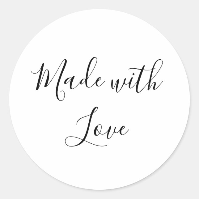 Adesivo Feita com amor à mão (Frente)