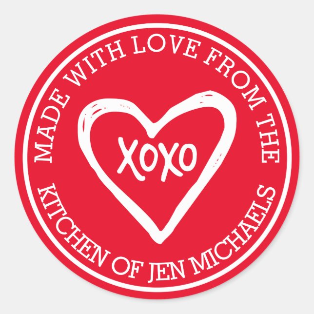 Adesivo Feita Com Amor De (Frente)