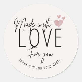 Adesivo Feita Com Amor Para Sua Pequena Empresa