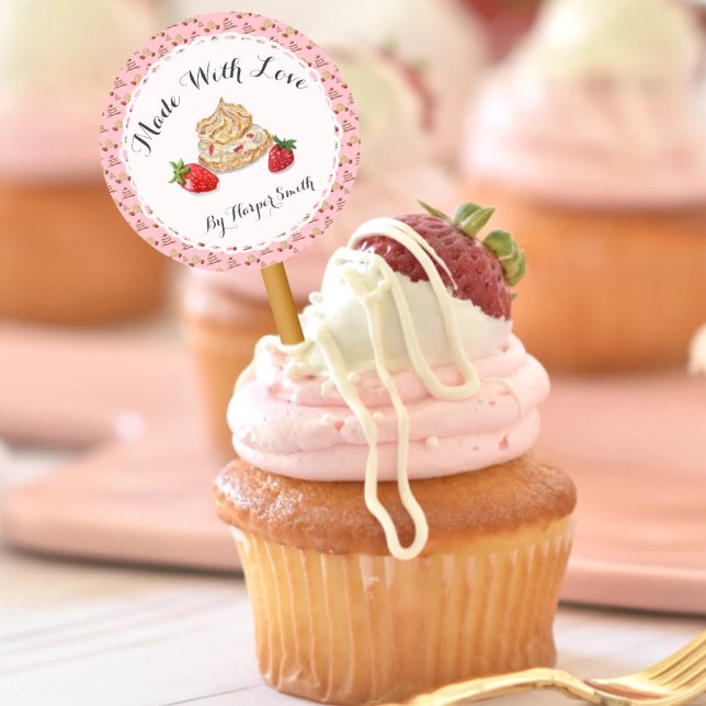 Adesivo Feita Com Amor, Pastor De Morango (Criador carregado)