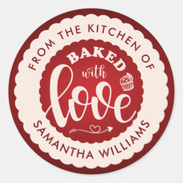 Adesivo Feita Com Amor Pela padaria caseira da cozinha