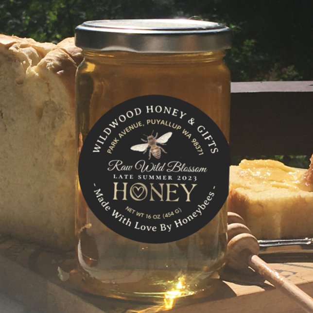 Adesivo Feita com amor pelas abelhas no Verão de 2023 (Criador carregado)