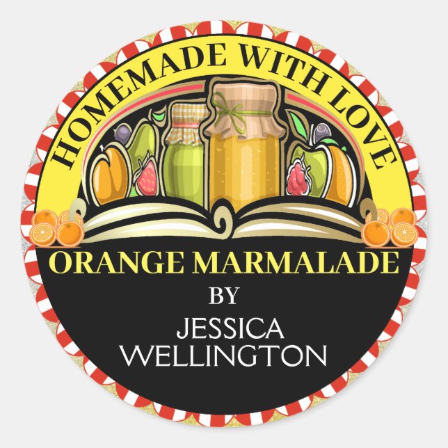 Adesivo Feita Com Comida De Amor (Frente)