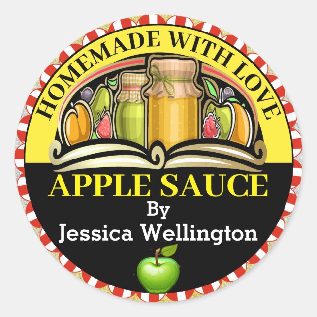 Adesivo Feita Com Comida De Amor (Frente)