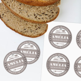 Adesivo Feita com Comida de amor - Coroa de cinza de Prese