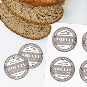 Adesivo Feita com Comida de amor - Coroa de cinza de Prese