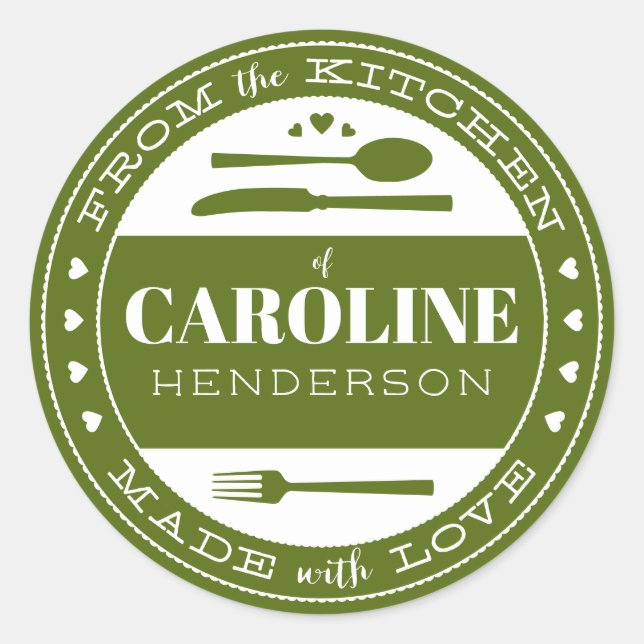 Adesivo Feita com Comida de amor verde da floresta Sticker (Frente)