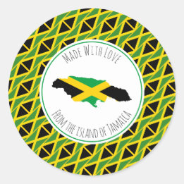 Adesivo Feita Com O Amor Da JAMAICA FLAG