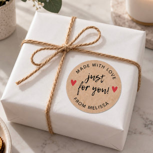 Adesivo Feita com o amor do Kraft russo