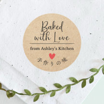 Feita com o Love Kraft Paper Heart Elegant Script