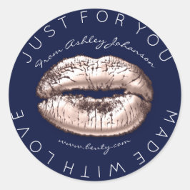 Adesivo Feita Com Rosa De Amor, Beija Lábios De Ativação D