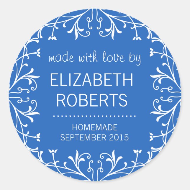 Adesivo Feita com Rótulos de Presente para Triagem Homemad (Frente)