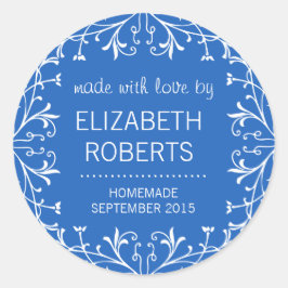 Adesivo Feita com Rótulos de Presente para Triagem Homemad