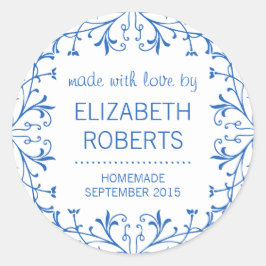 Adesivo Feita com Rótulos de Presente para Triagem Homemad