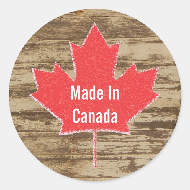 Adesivo Feita no Canadá (Frente)