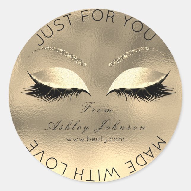 Adesivo Feita Por Glitter Lashes Bela Lita Maquiagem Doura (Frente)