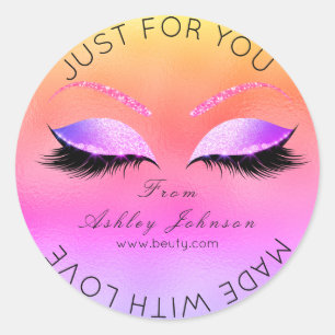 Adesivo Feita Por Lashes Brilhante Maquiagem Rosa Brilhant