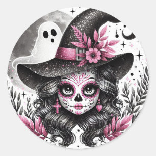 Adesivo Feiticeira de Açúcar do Halloween