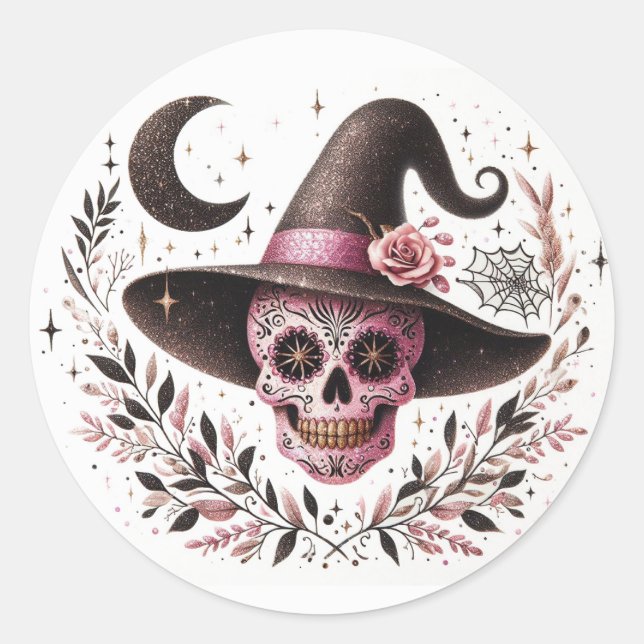 Adesivo Feiticeira de Açúcar do Halloween (Frente)