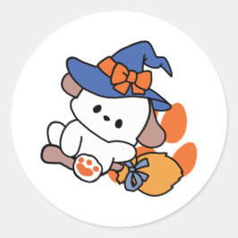 Adesivo Feiticeira de pata no treinamento - Cão de Hallowe