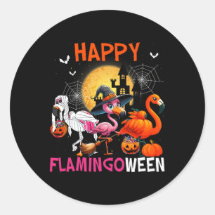 Adesivo Feiticeira Flamingo, Cor-de-rosa, do Halloween