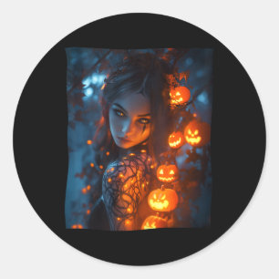 Adesivo Feiticeira Mística de Encantação de Halloween bril