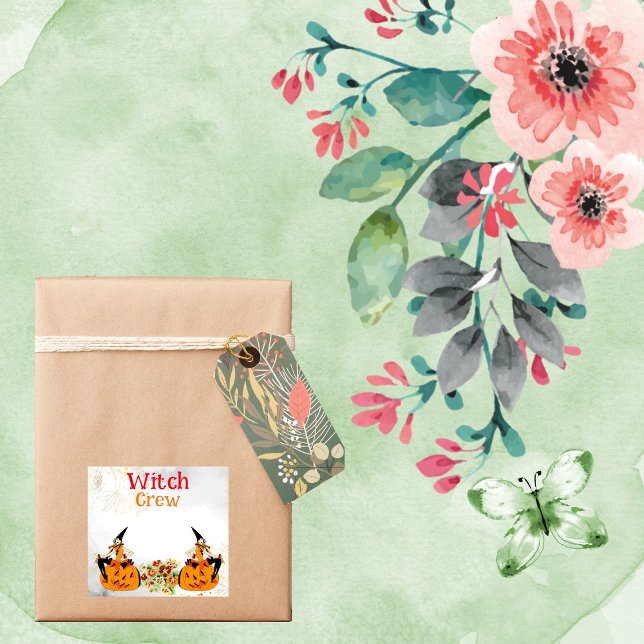 Adesivo Feiticeira Wicked Halloween Orange Jack O Lanterna (Wicked Witch Crew Halloween Orange Jack O Lanterns Sticker)