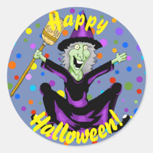 Adesivo Feiticeiro Feliz de Halloween