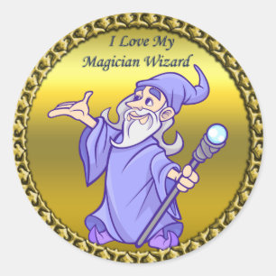 Adesivo Feiticeiro mágico Dourado do roxo do sorceress do