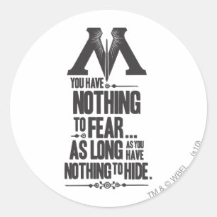 Adesivo Feitiço de Harry Potter   Propaganda do Ministério