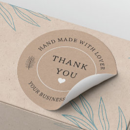 Adesivo feito à mão com obrigado amante