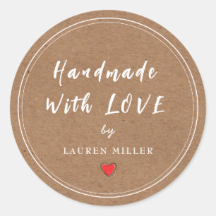 Adesivo Feito à mão personalizado com amor