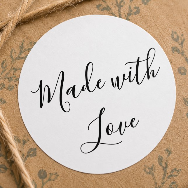 Adesivo Feito com Amor Artesanal (Made with Love Sticker)