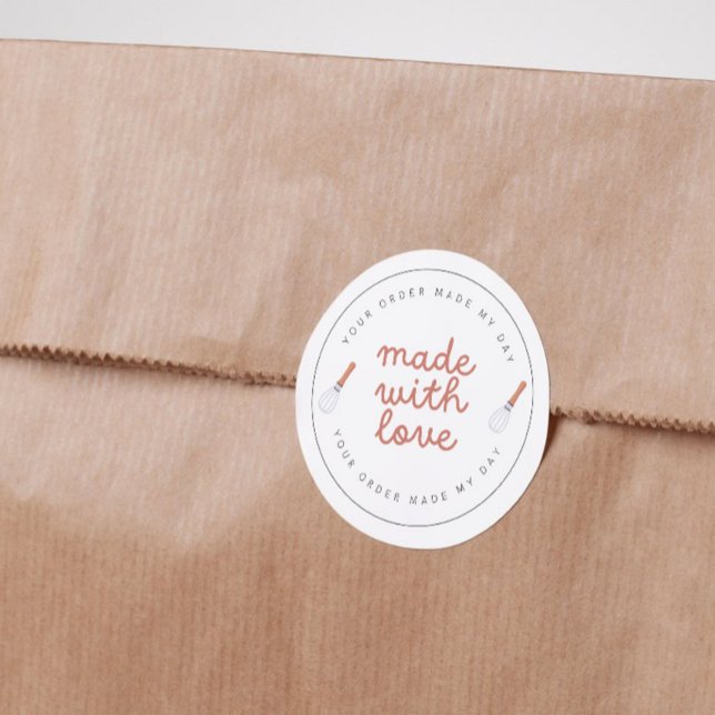 Adesivo Feito com amor, padaria caseira (Criador carregado)