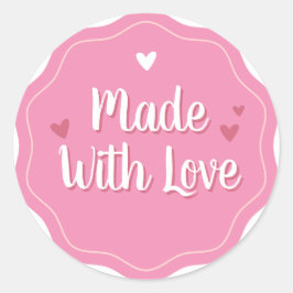 Adesivo Feito com amor | Simples minimalista perfeito