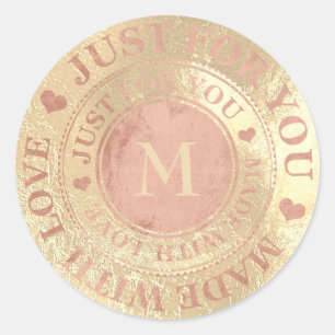 Adesivo Feito com o metálico Dourado cor-de-rosa do
