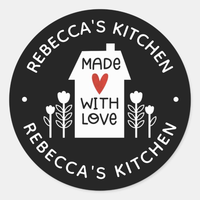 Adesivo Feito em Casa Com Amor (Frente)