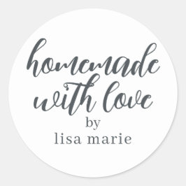 Adesivo Feito em Casa com Amor Personalizado 