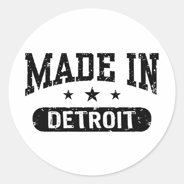 Adesivo Feito em Detroit (Frente)