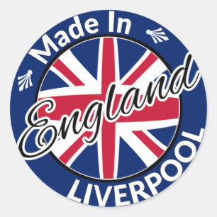 Adesivo Feito em Liverpool England Union Jack Flag
