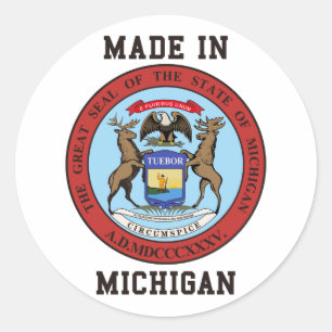 Adesivo Feito em Michigan
