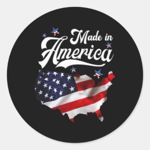 Adesivo Feito Na América - Bandeira Americana Patriótica 4