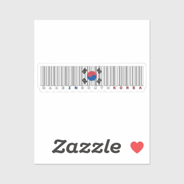 Adesivo Feito na Coreia do Sul Desenho de Código de Barras (Folha)