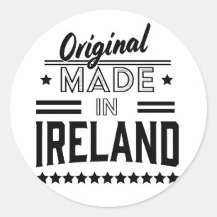 Adesivo feito na Irlanda belo logotipo retrô.