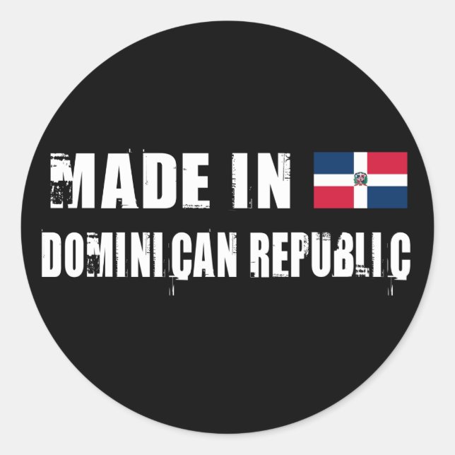 Adesivo Feito na República Dominicana (Frente)