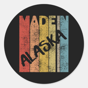 Adesivo Feito No Nascer Do Estado Do Alasca Nos Estados Un